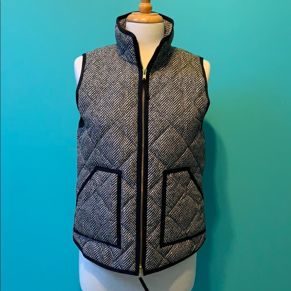 J. Crew Quilted Herringbone Vest